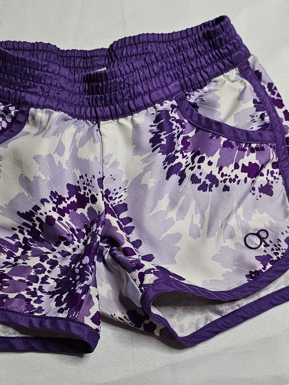 OP Purple Floral Print Women’s Athletic Shorts